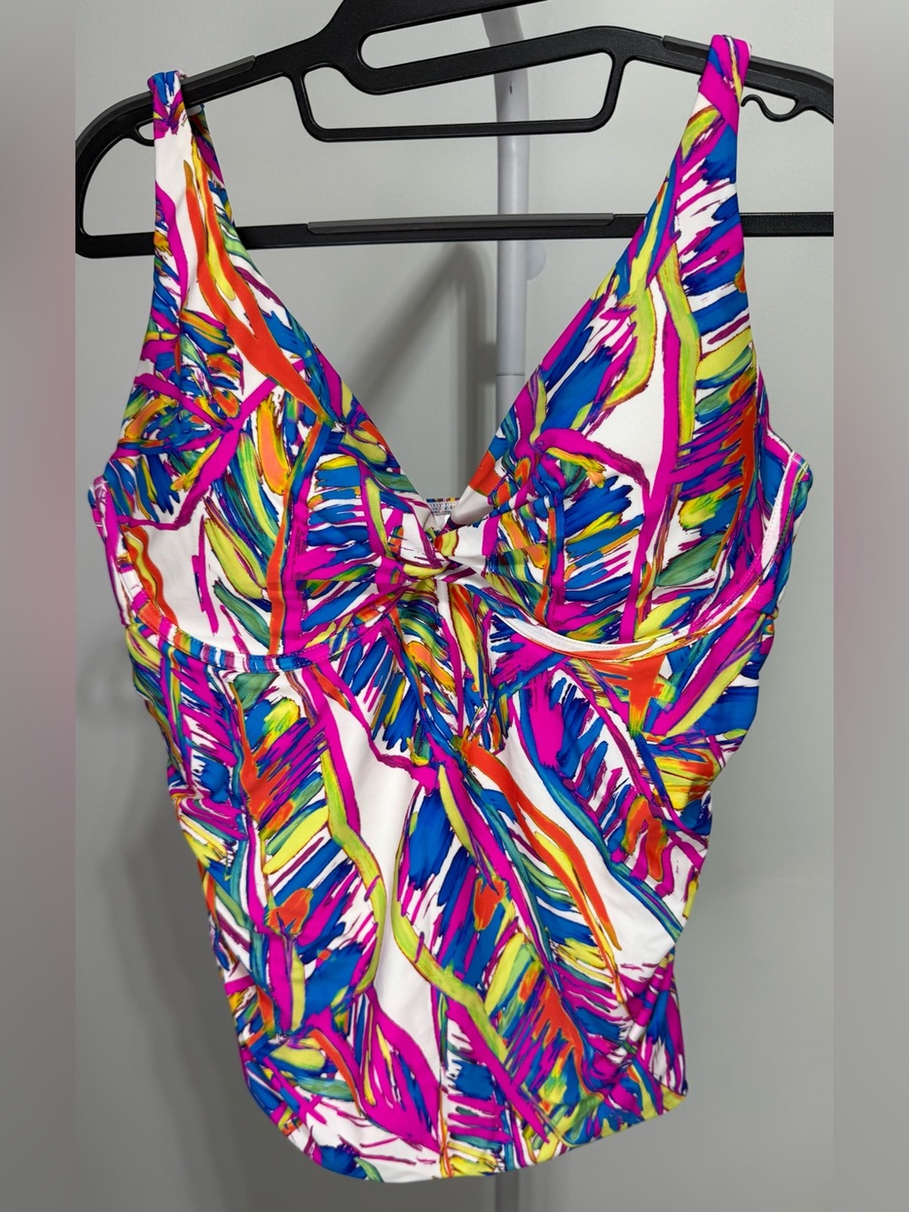 VENUS Multicolor Tropical Leaf-Print Swim Top & Bottom  very colorful NWOT